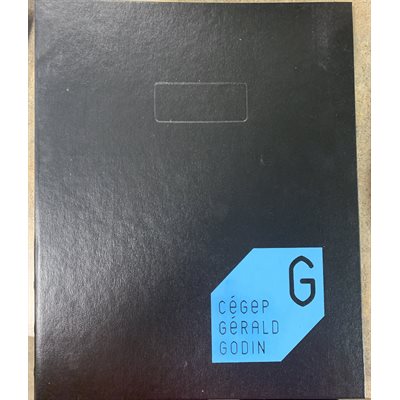 Cahier Noir avec Logo GG Bleu